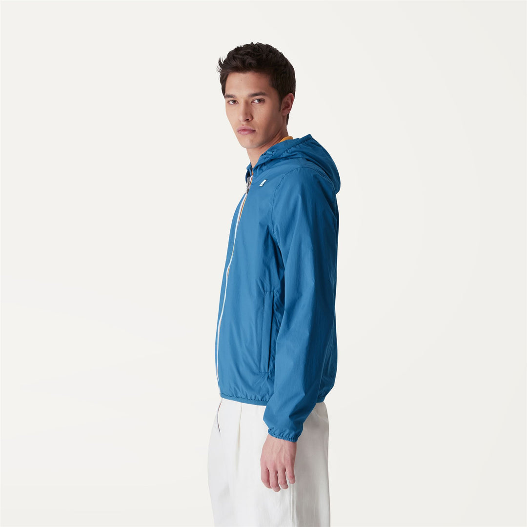 Jackets Man JACQUES DOUBLE WAX ENZYME LOOK Short BLUE TURQUOISE Detail (jpg Rgb)			
