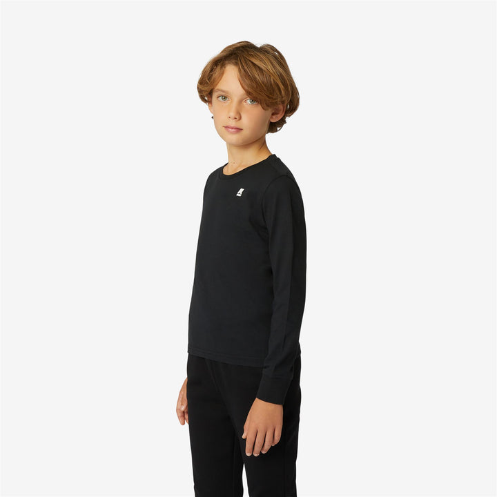 T-ShirtsTop Boy P. ELMER L/S T-Shirt BLACK PURE Detail (jpg Rgb)			