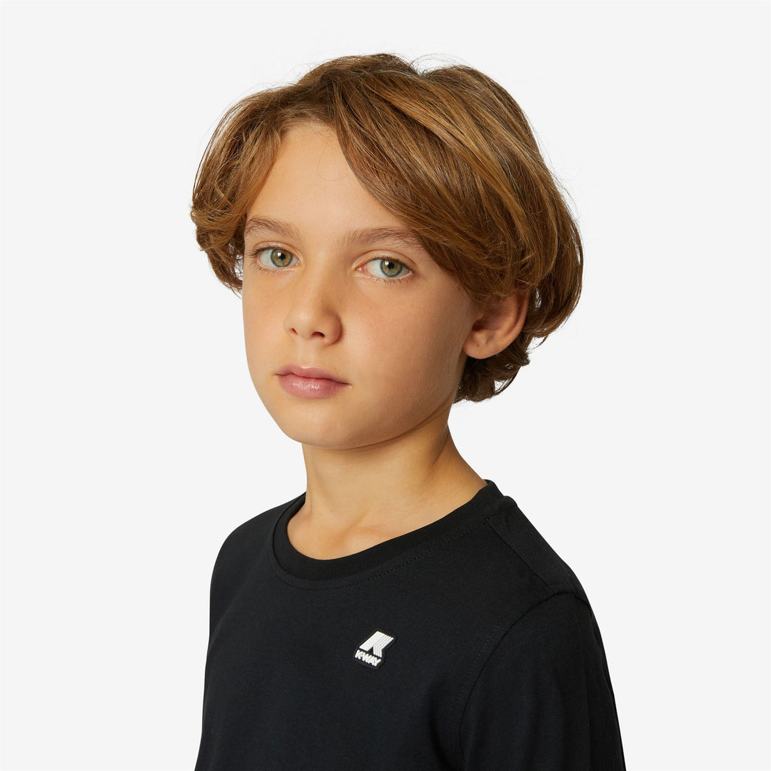 T-ShirtsTop Boy P. ELMER L/S T-Shirt BLACK PURE Detail Double				