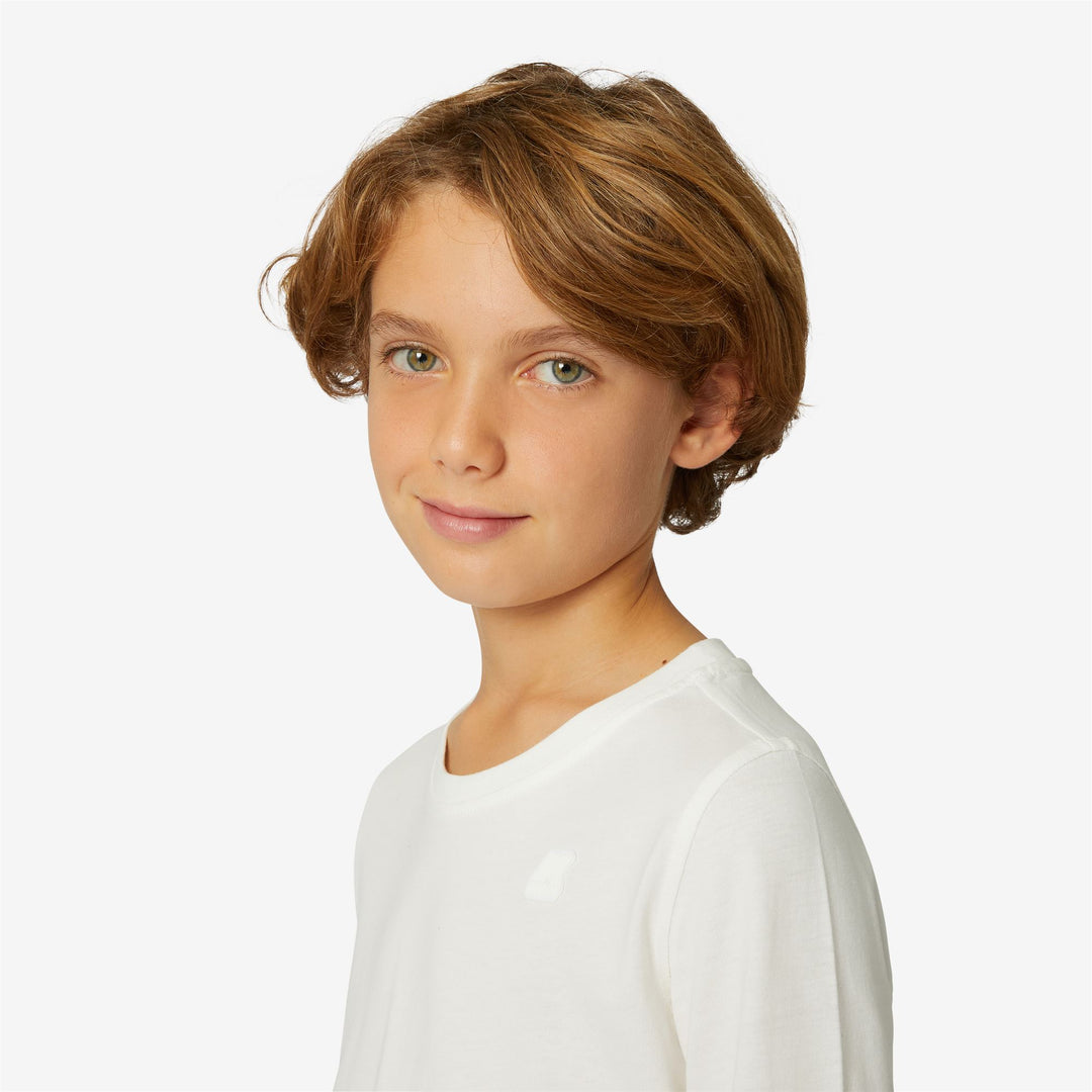 T-ShirtsTop Boy P. ELMER L/S T-Shirt WHITE Detail Double				