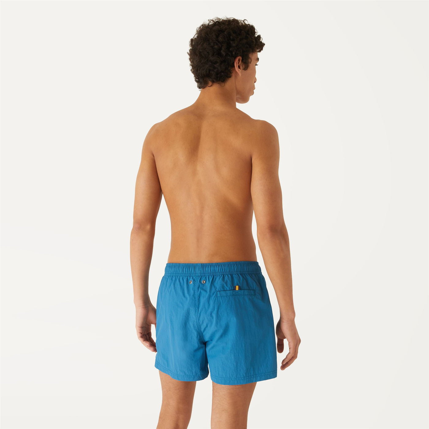 Bathing Suits Man HAZEL MACRO LOGO Swimming Trunk BLUE TURQUOISE | kway Dressed Front Double		