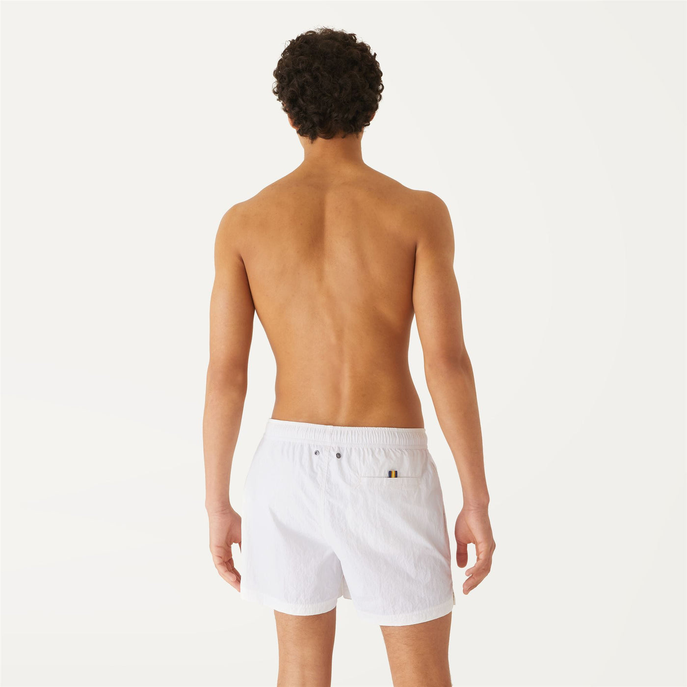 Bathing Suits Man HAZEL MACRO LOGO Swimming Trunk WHITE | kway Dressed Front Double		
