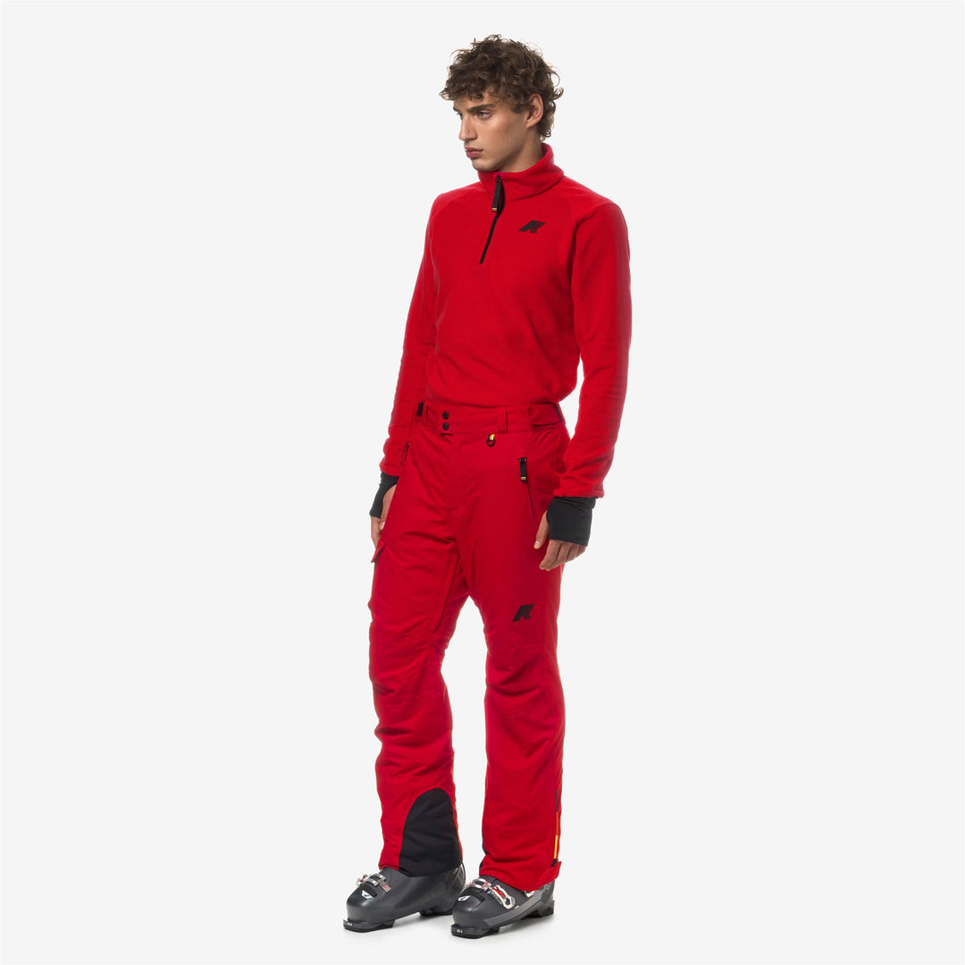 Pants Man AVRIEUX MICRO TWILL 2 LAYERS Sport Trousers RED Detail (jpg Rgb)			