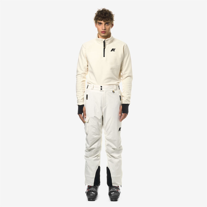 Pants Man AVRIEUX MICRO TWILL 2 LAYERS Sport Trousers WHITE GARDENIA Dressed Back (jpg Rgb)		