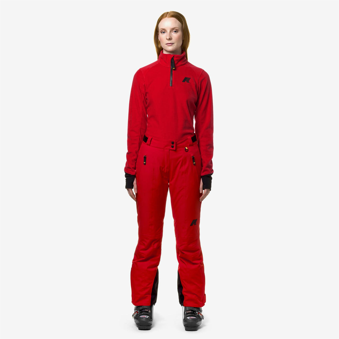 Pants Woman BONNEVAL MICRO TWILL 2 LAYERS Sport Trousers RED Dressed Back (jpg Rgb)		