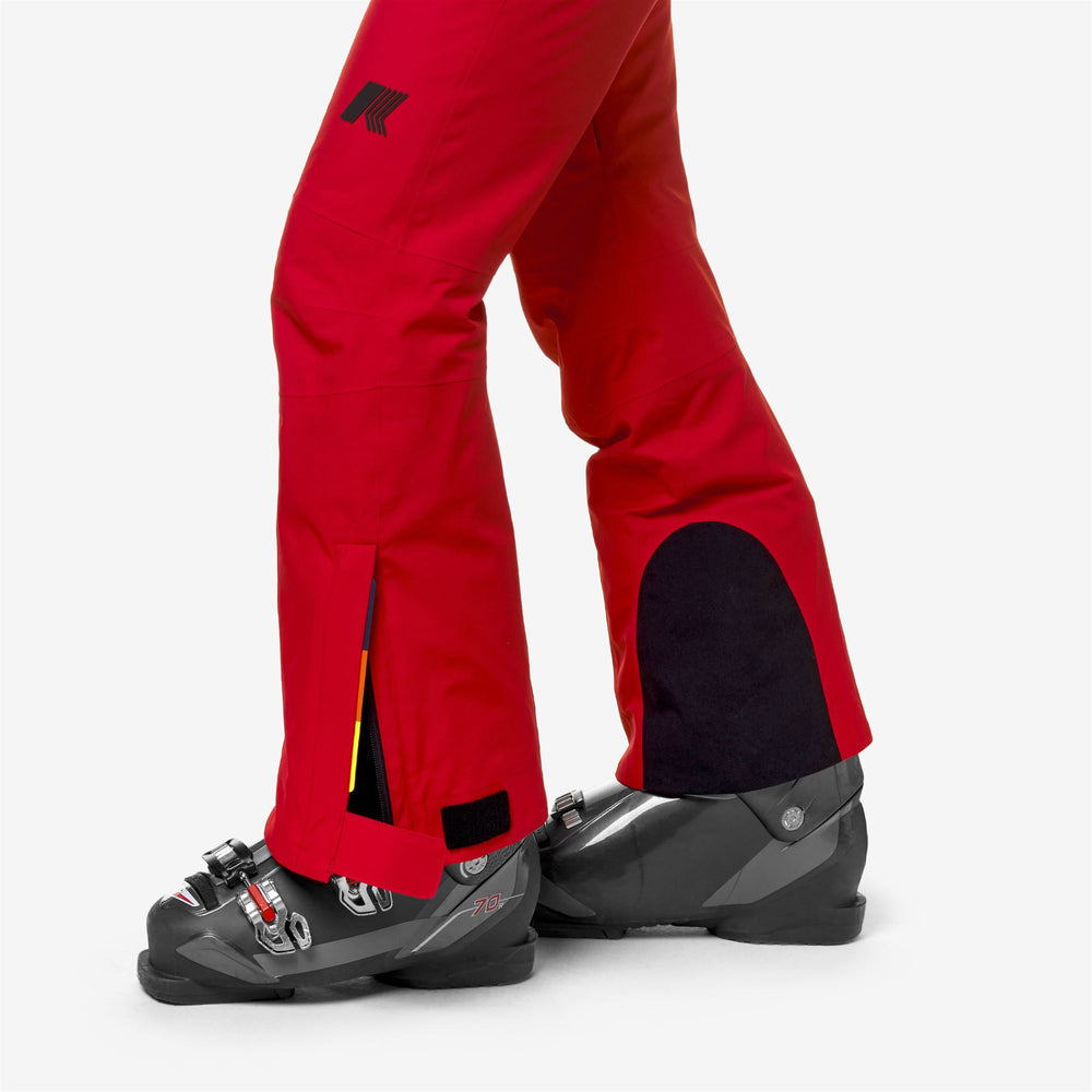 Pants Woman BONNEVAL MICRO TWILL 2 LAYERS Sport Trousers RED Detail Double				