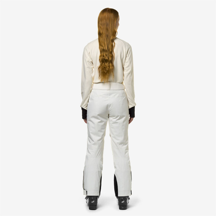 Pants Woman BONNEVAL MICRO TWILL 2 LAYERS Sport Trousers WHITE GARDENIA Dressed Front Double		