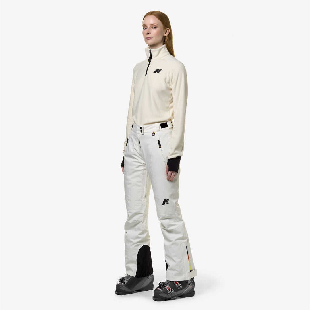 Pants Woman BONNEVAL MICRO TWILL 2 LAYERS Sport Trousers WHITE GARDENIA Detail (jpg Rgb)			