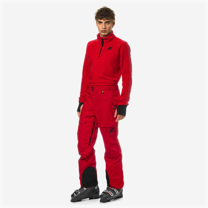 Pants Man AUSSOIS MICRO TWILL 3 LAYERS Sport Trousers RED Detail (jpg Rgb)			