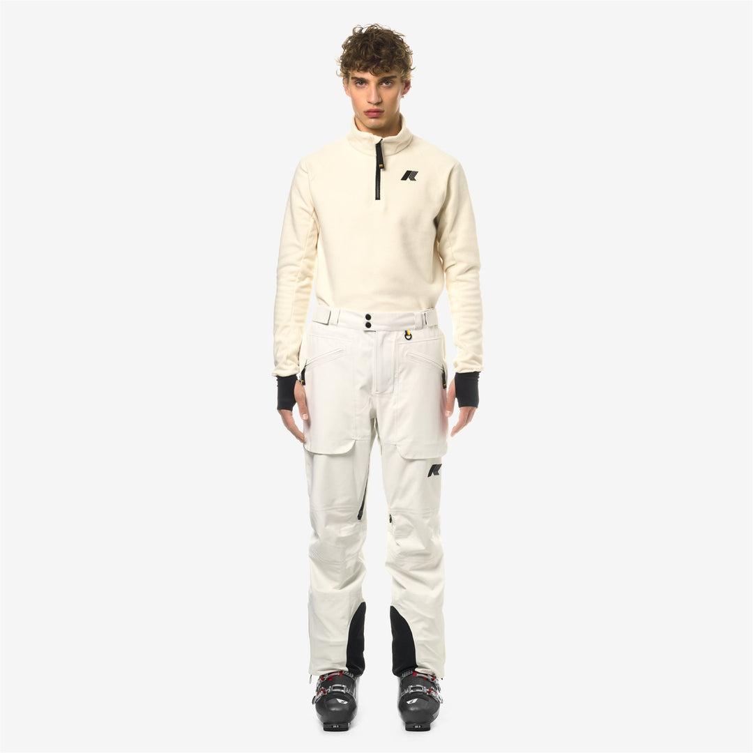 Pants Man AUSSOIS MICRO TWILL 3 LAYERS Sport Trousers WHITE GARDENIA Dressed Back (jpg Rgb)		