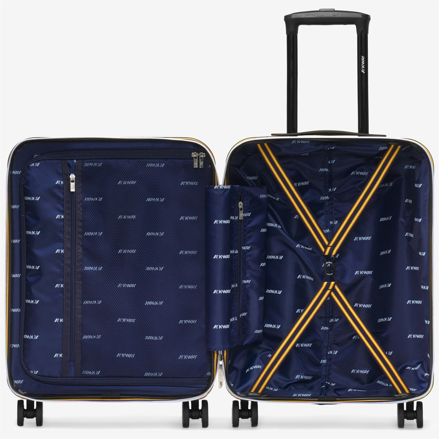 Luggage Bags Unisex CABIN TROLLEY SMALL Trolley WHITE - BLUE MD COBALT Dressed Side (jpg Rgb)		