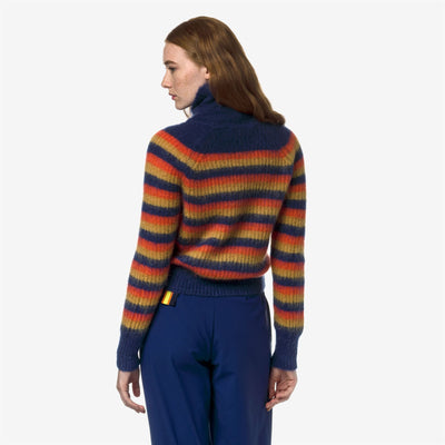 Knitwear Woman BERENES STRIPES Pull  Over K-WAY MINI STRIPES Dressed Front Double		