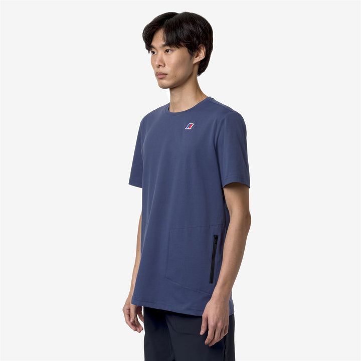 T-ShirtsTop Unisex SERIL TRAVEL T-Shirt BLUE INDIGO Detail (jpg Rgb)			