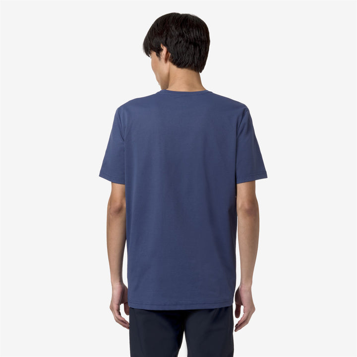 T-ShirtsTop Unisex SERIL TRAVEL T-Shirt BLUE INDIGO Dressed Front Double		