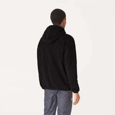 Fleece Man JACQUES POLAR DOUBLE Jacket BLACK PURE - GREY SMOKED Dressed Front Double		
