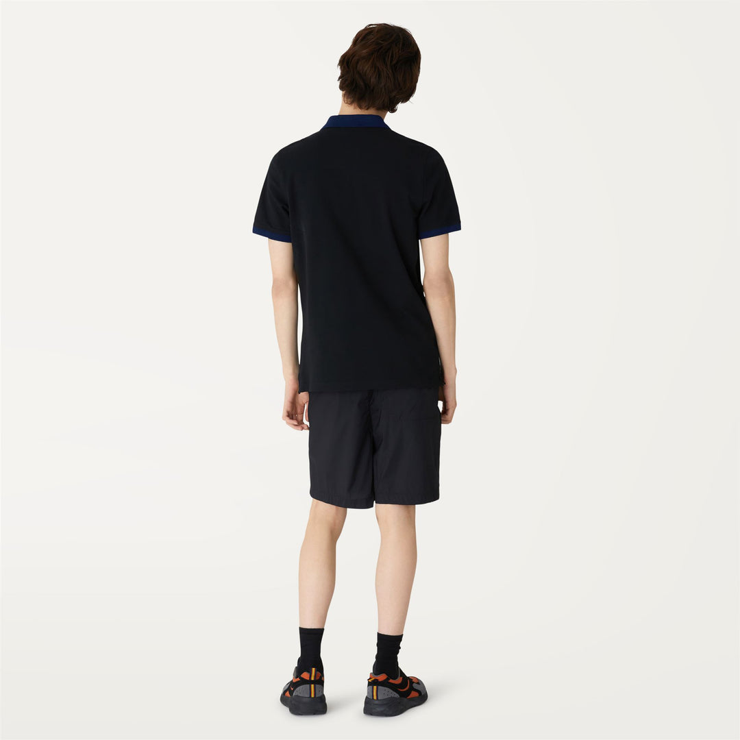 Shorts Man ANTO NY STRETCH CHINO BLACK PURE Dressed Front Double		