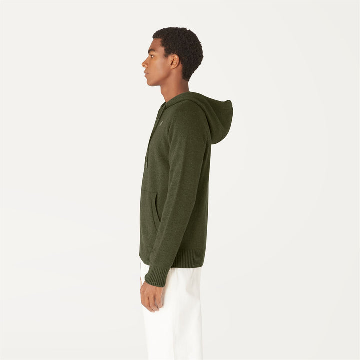 Knitwear Man MARCY LAMBSWOOL Jacket GREEN BLACKISH Detail (jpg Rgb)			