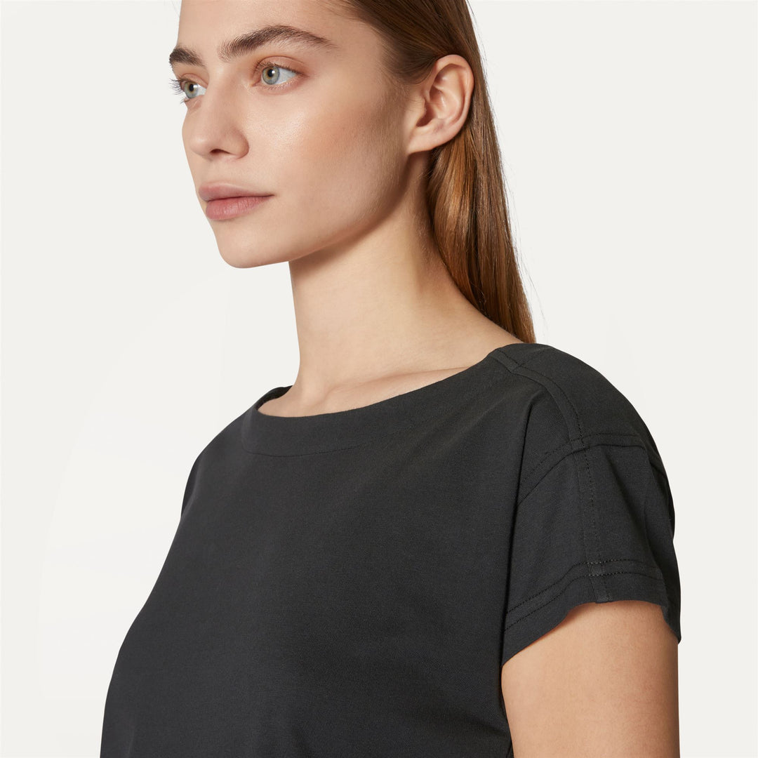 T-ShirtsTop Woman RORY T-Shirt BLACK PURE Detail Double				