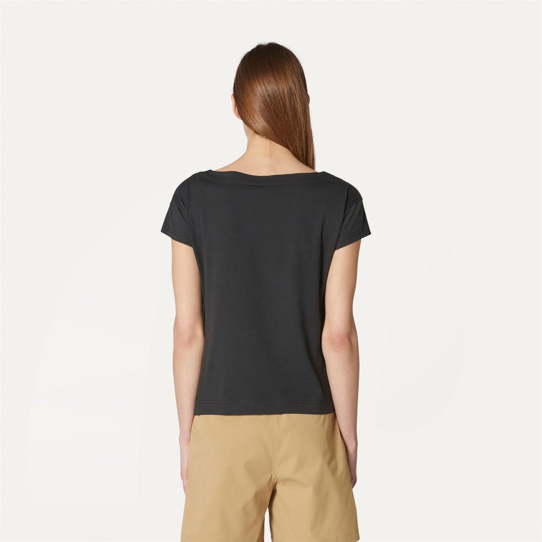 T-ShirtsTop Woman RORY T-Shirt BLACK PURE Dressed Front Double		