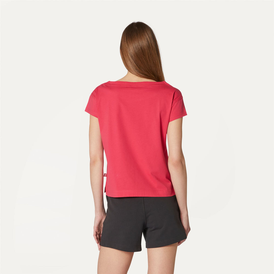 T-ShirtsTop Woman RORY T-Shirt RED BERRY Dressed Front Double		
