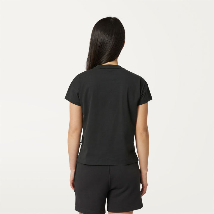 T-ShirtsTop Woman VIVY T-Shirt BLACK PURE Dressed Front Double		