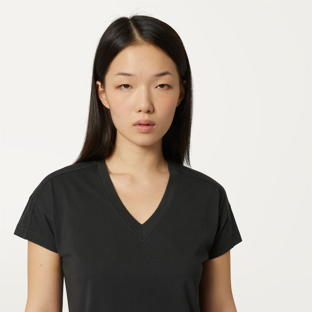 T-ShirtsTop Woman VIVY T-Shirt BLACK PURE Detail Double				