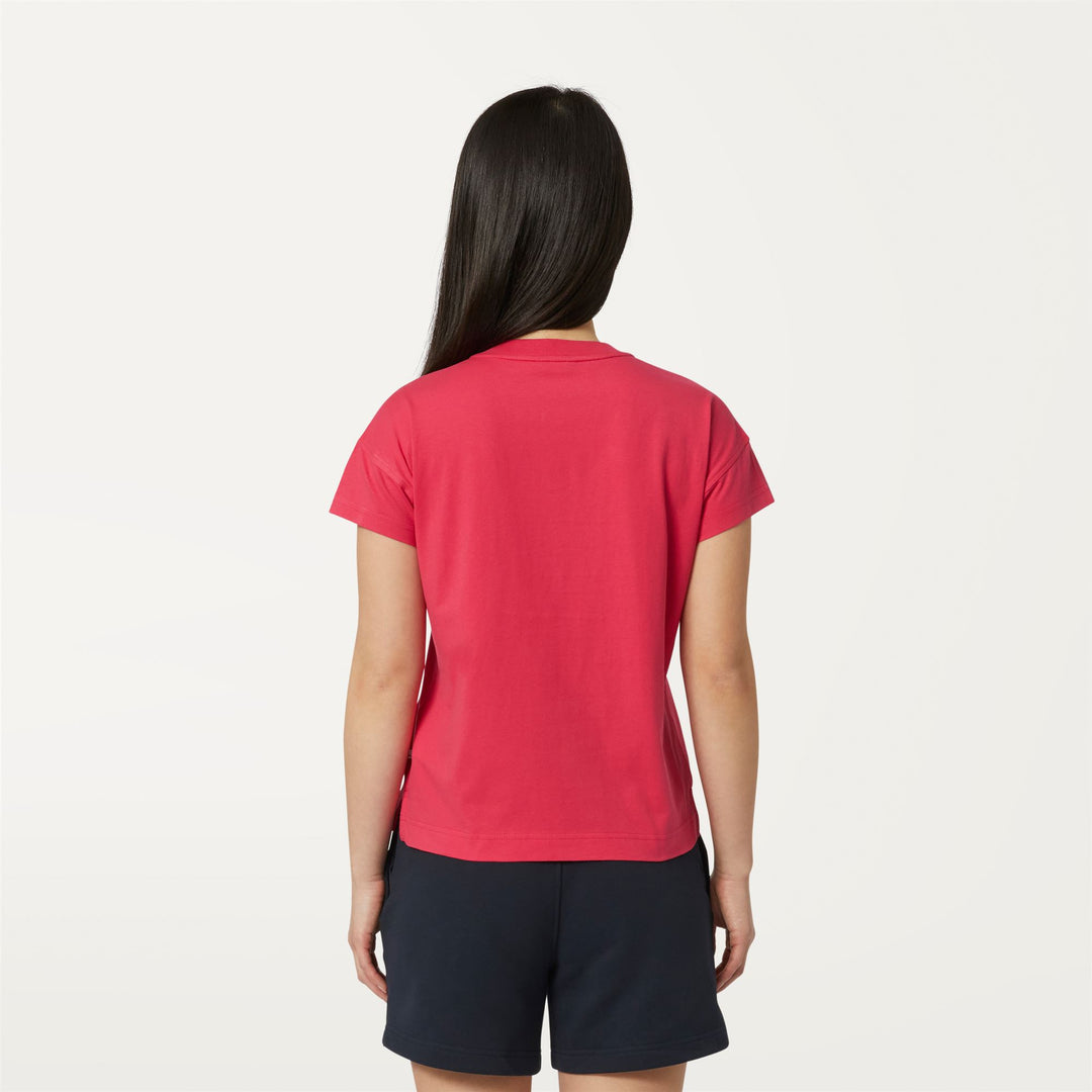 T-ShirtsTop Woman VIVY T-Shirt RED BERRY Dressed Front Double		
