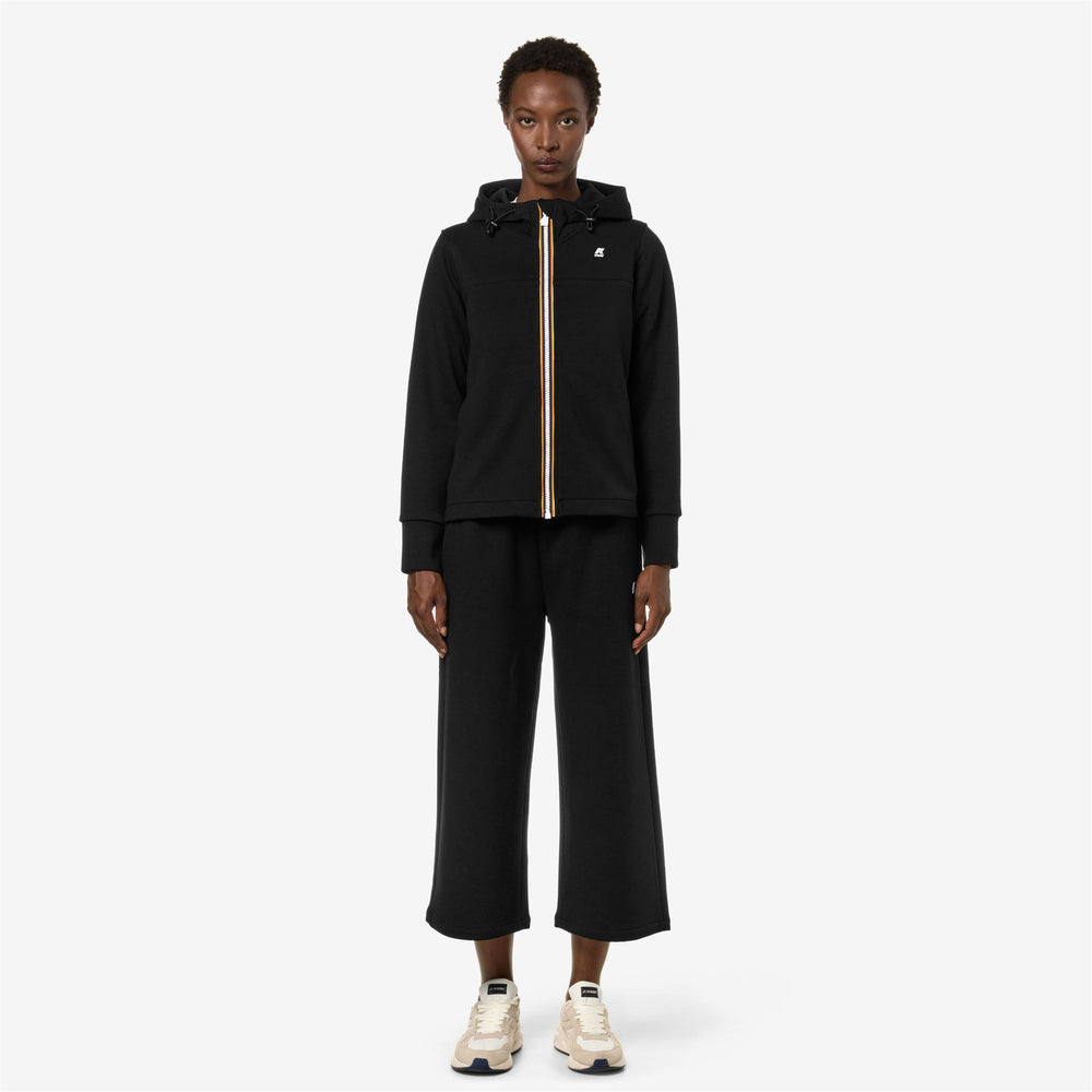 Black Grey Women's Warm Palazzo Sport Trousers with Pockets 02