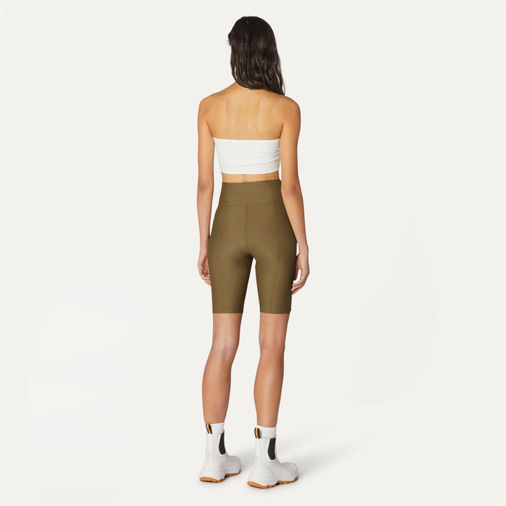 Shorts Woman CYCLEL Sport  Shorts BROWN PLANTATION - WHITE NATURAL Dressed Front Double		
