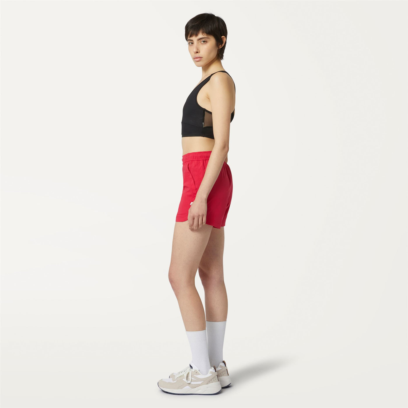Shorts Woman HYPE Sport  Shorts RED BERRY Detail (jpg Rgb)			