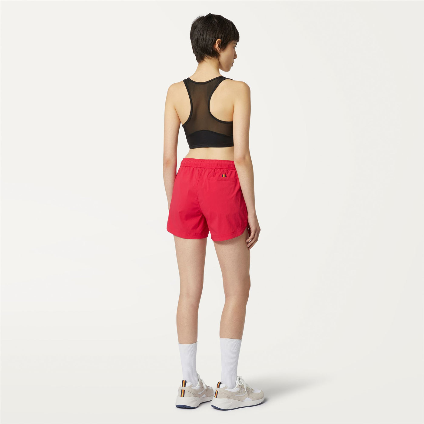 Shorts Woman HYPE Sport  Shorts RED BERRY Dressed Front Double		