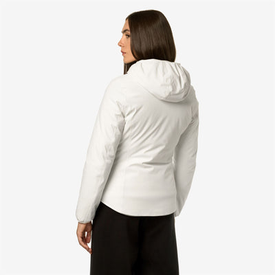 Jackets Woman LILY WARM DOUBLE Short WHITE G-GREEN S Dressed Front Double		