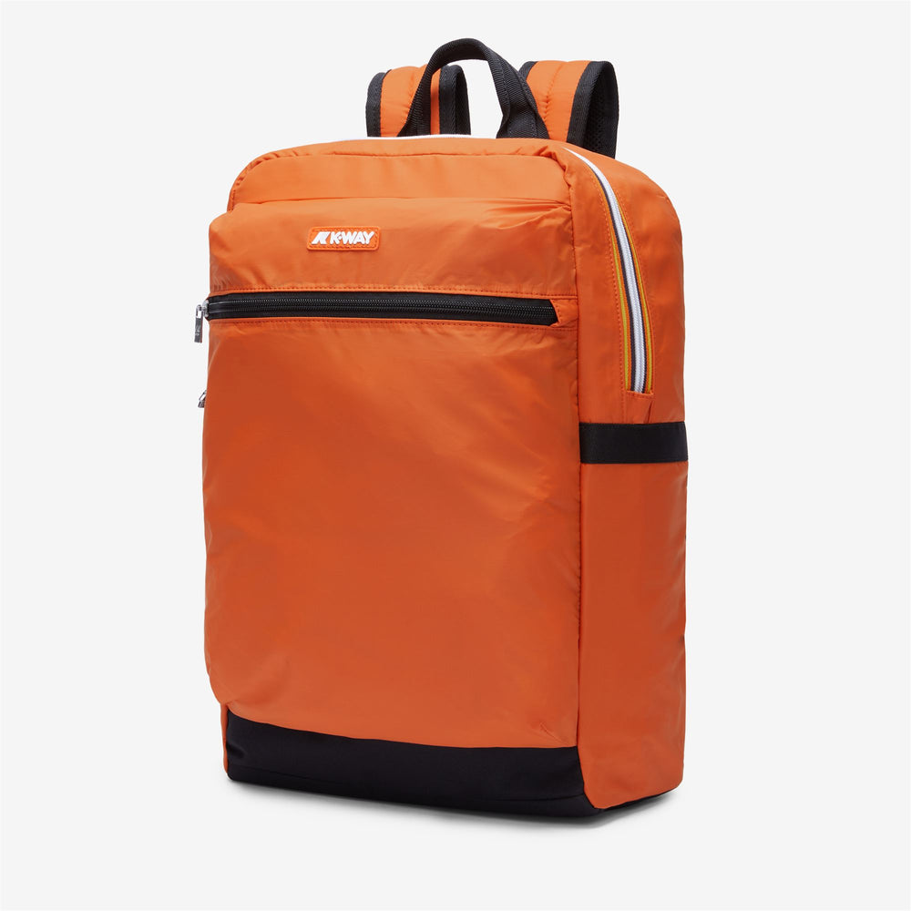 Bags Unisex LAON Backpack ORANGE RUST Dressed Front (jpg Rgb)	