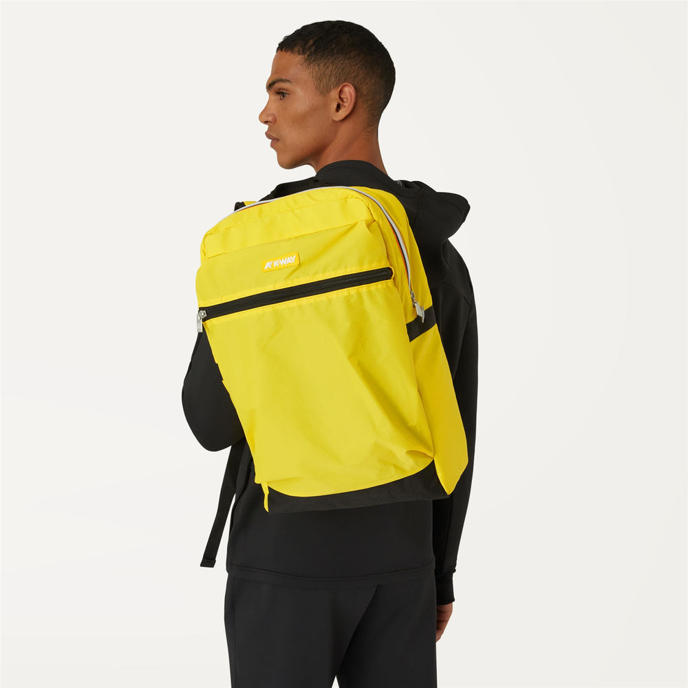Dark Yellow Unisex City Backpack with Laptop Compartment 02