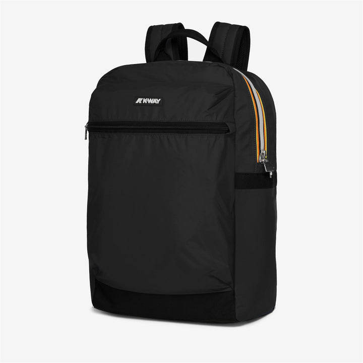 Bags Unisex LAON Backpack BLACK PURE Dressed Front (jpg Rgb)	