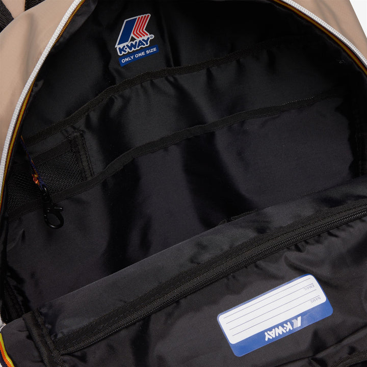 Bags Unisex LAON Backpack BEIGE TAUPE Dressed Side (jpg Rgb)		
