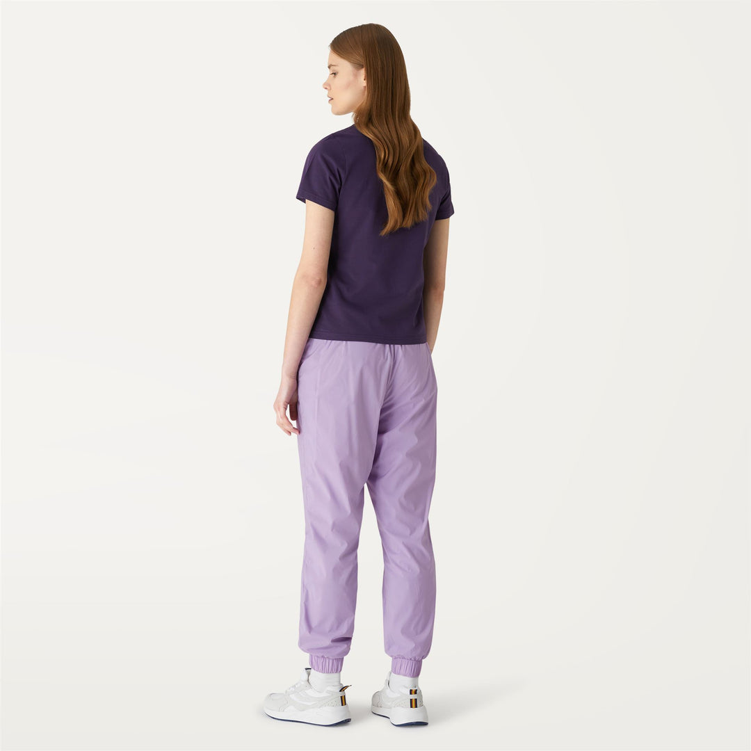 Pants Woman MELLY NY STRETCH Sport Trousers VIOLET PEONIA Dressed Front Double		