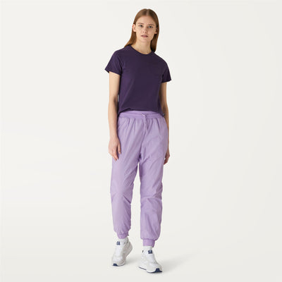 Pants Woman MELLY NY STRETCH Sport Trousers VIOLET PEONIA Dressed Back (jpg Rgb)		