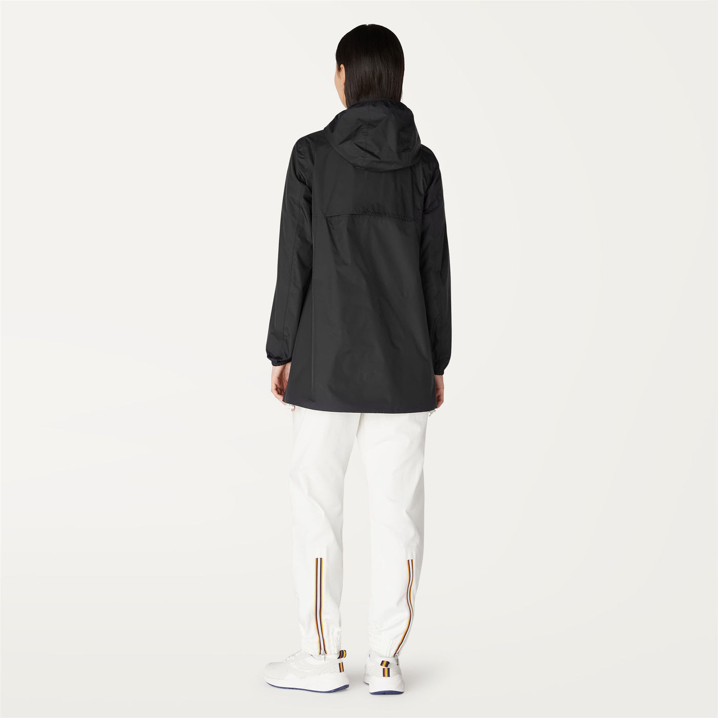 Jackets Woman SOPHIE PLUS.2 DOUBLE Mid BLACK-WHITE Dressed Front Double		