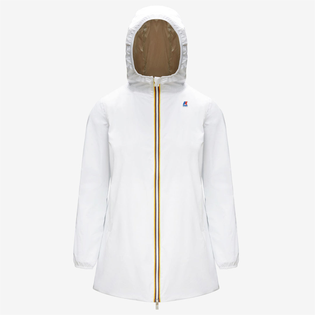 Jackets Woman SOPHIE PLUS.2 REVERSIBLE Mid WHITE - BEIGE TAUPE Photo (jpg Rgb)			
