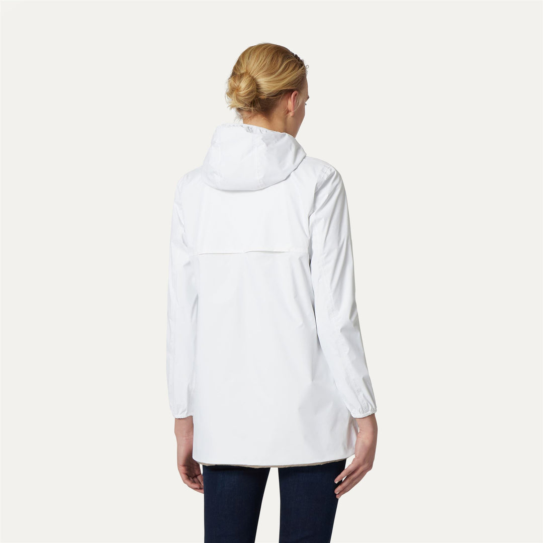 Jackets Woman SOPHIE PLUS.2 REVERSIBLE Mid WHITE - BEIGE TAUPE Detail (jpg Rgb)			