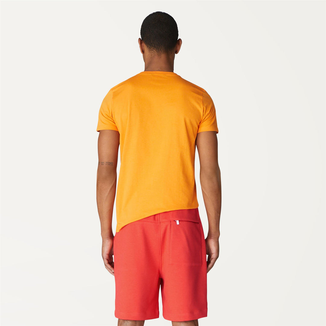 Shorts Man THEOTIME LIGHT SPACER Sport  Shorts ORANGE Dressed Front Double		