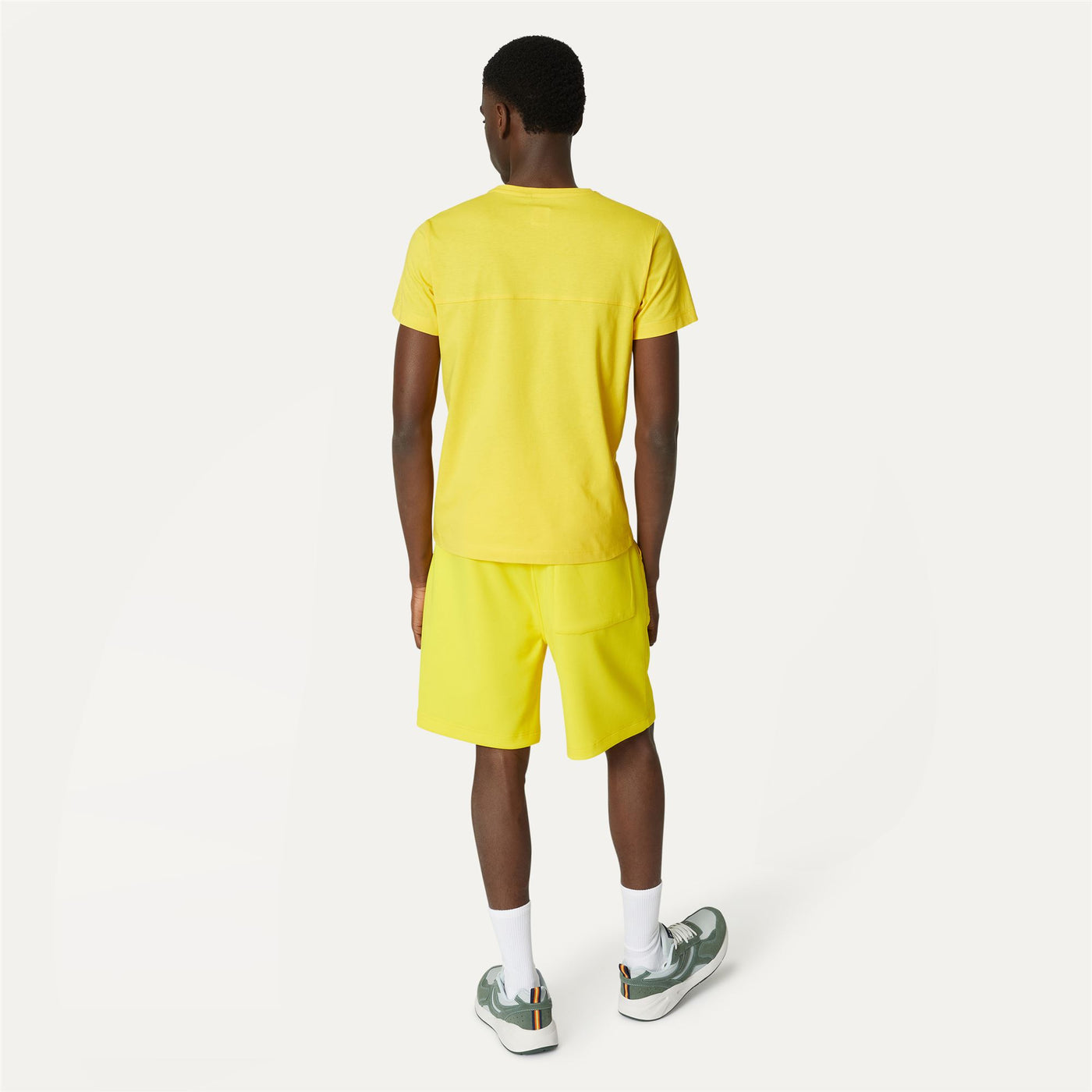 Shorts Man THEOTIME LIGHT SPACER Sport  Shorts YELLOW SUNSTRUCK Dressed Front Double		