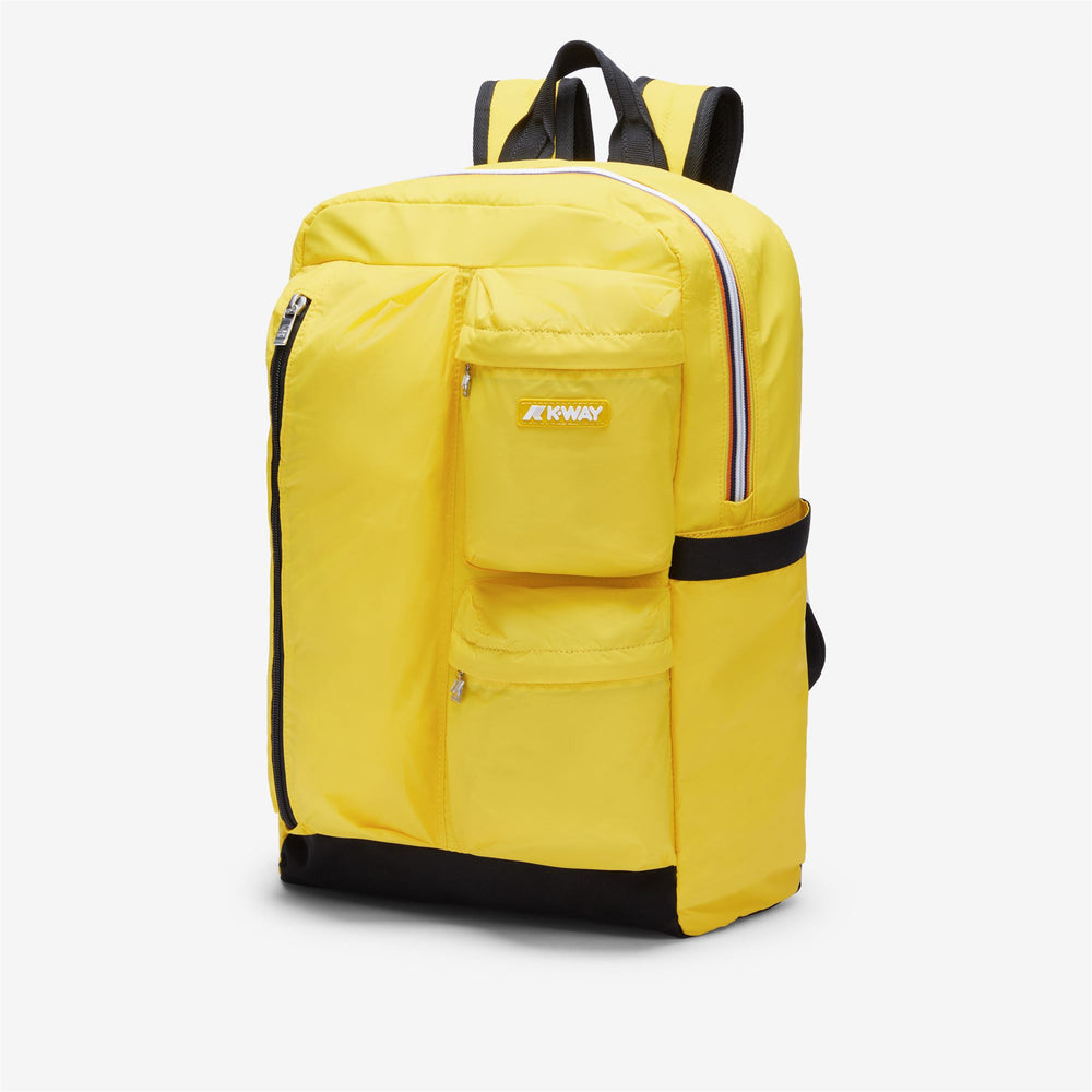 Bags Unisex AMBERT Backpack YELLOW DK Dressed Front (jpg Rgb)	