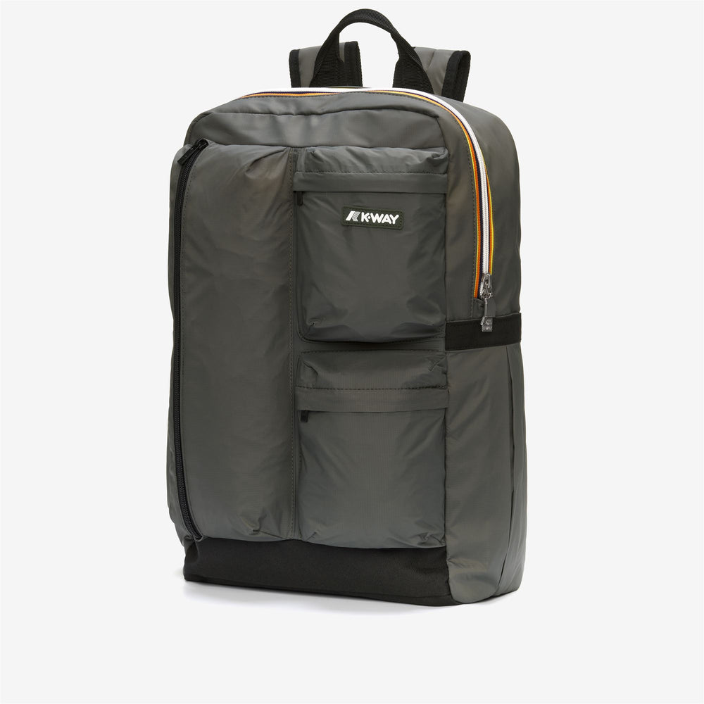 Bags Unisex AMBERT Backpack GREEN BLACKISH Dressed Front (jpg Rgb)	