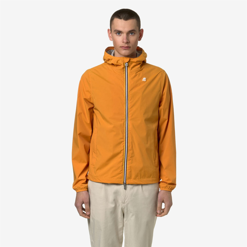 Orange Men's Slim-Fit Waterproof Stretch Jacket for Variable Weather 02