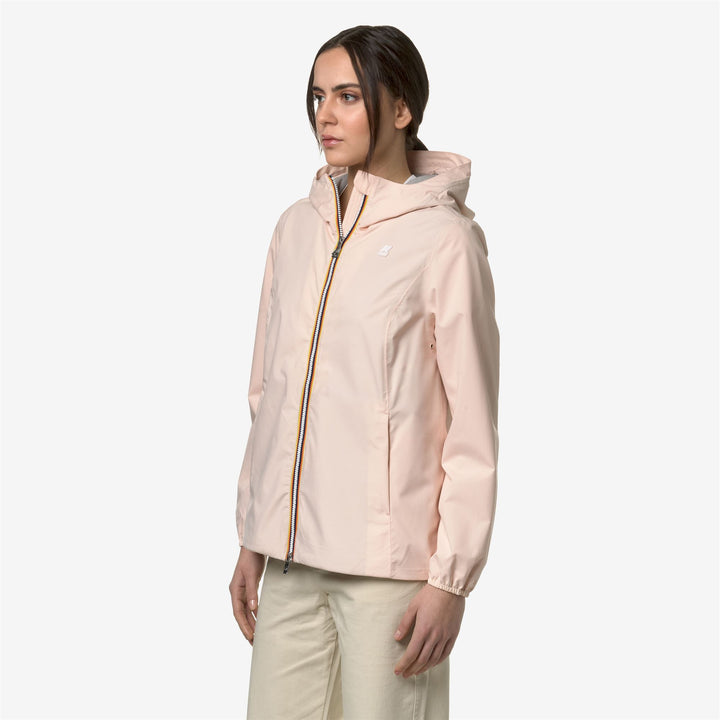 Jackets Woman MARGUERITE STRETCH POLY JERSEY Mid PINK Detail (jpg Rgb)			