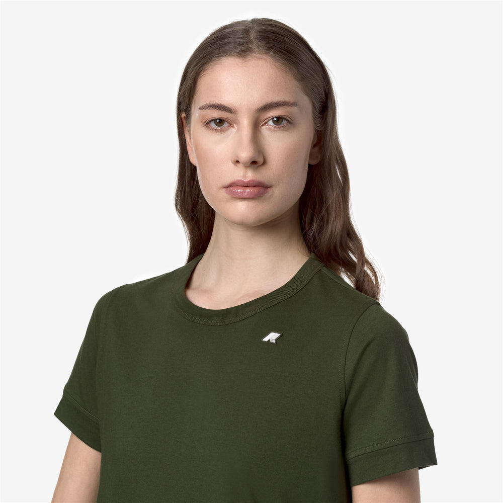 T-ShirtsTop Woman EMEL JERSEY T-Shirt GREEN CYPRESS Detail Double				