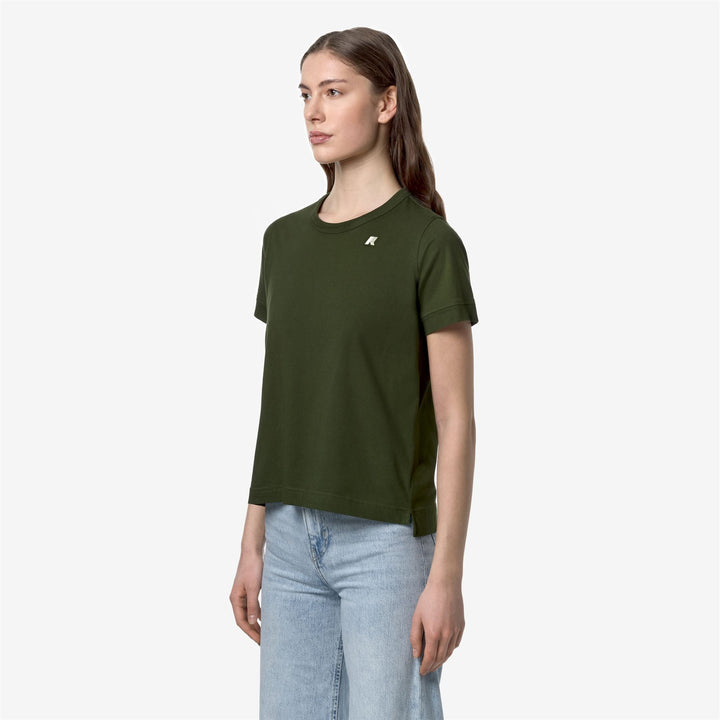 T-ShirtsTop Woman EMEL JERSEY T-Shirt GREEN CYPRESS Detail (jpg Rgb)			