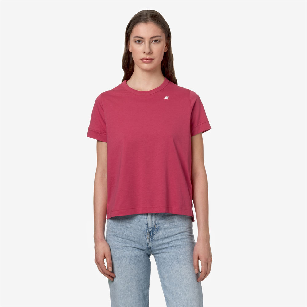 Dark Pink Women's Casual Cotton T-Shirt for Everyday Wear 02
